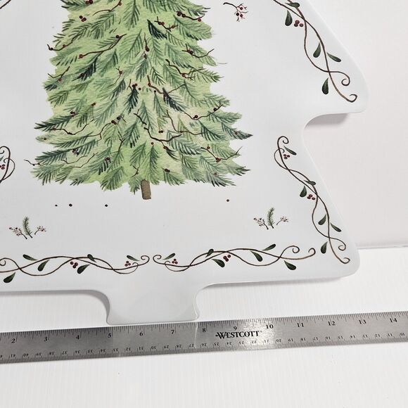 Christmas Tree‎ Serving Dish Plastic Dishwasher Safe 17 Inches Tall - Picture 4 of 4